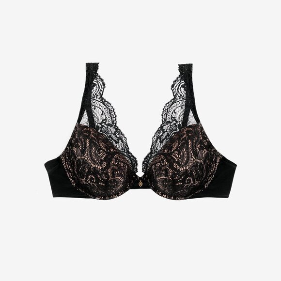ThirdLove Lace Contour Plunge Bra Size 34C½ black - Picture 1 of 6